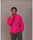 Men's Sherpa Fleece Jacket Pink / Blue