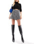 Pimkie tweed skort in charcoal grey