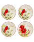 Winter's Medley 4 Piece Dessert Plate Set