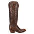 Lucchese Peri TooledInlay Round Toe Cowboy Womens Brown Dress Boots M5049