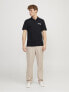 Pánské polo triko JJEJOSH Standard Fit 12247387 Black