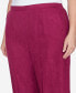 Plus Size Wine Country Soft Microfiber Side Seam Pocket Short Length Pant