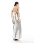 Pretty Lavish striped bandeau midaxi dress in cream stripe