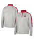 Men's Gray, Scarlet Ohio State Buckeyes Bushwood Fleece Quarter-Zip Jacket