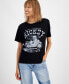 Juniors' Mickey Motorcycle Club Cotton Crewneck Tee