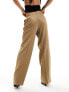 NA-KD tailored trousers in dark beige