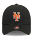 Men's Black New York Mets Logo 39THIRTY Flex Hat