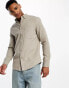 ASOS DESIGN brushed oxford shirt in vintage khaki