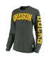 Women's Green Oregon Ducks Two-Hit Canyon Long Sleeve T-shirt