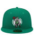 Men's Kelly Green Boston Celtics Court Sport Leather Applique 59fifty Fitted Hat