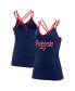 Women's Navy New England Patriots Go for It Strappy Crossback Tank Top