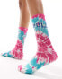 Polo Ralph Lauren tie dye sport sock with logo in pink blue