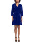 Women's Dolman-Sleeve Velvet Fit & Flare Dress