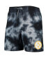 Men's Black Pittsburgh Steelers Tie-Dye Shorts