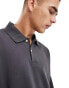 Selected Homme oversized polo shirt in dark grey