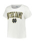 Women's White Notre Dame Fighting Irish Plus Size Arch Over Logo Scoop Neck T-shirt