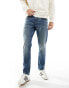 ASOS DESIGN slim jeans in mid wash blue with tint