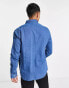 Selected Homme denim shirt in mid blue