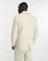 Only & Sons double breasted suit jacket in beige