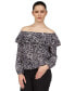 Women's Animal-Print Off-The-Shoulder Top