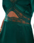 Never Fully Dressed lace cut-out slip maxi dress in emerald