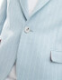 Twisted Tailor suit jacket in baby blue pinstripe