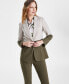 Women's Peak-Lapel Colorblocked Single-Button Blazer