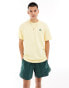 adidas Originals beach back print t-shirt in yellow