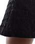 Kaiia crochet drawstring shorts in black