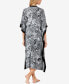 Женская пижама Ellen Tracy Zip-Front Printed Caftan