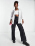 The Frolic glitter lurex suit blazer co-ord in silver