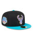 Men's Black, Turquoise Milwaukee Bucks Arcade Scheme 59FIFTY Fitted Hat