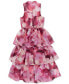 Big Girls Floral-Print Organza Tiered Maxi Dress