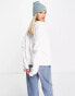 Weekday Essence standard sweatshirt in white