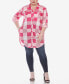 Plus Size Plaid Tunic Shirt