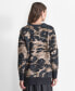 Women's Printed Button-Front Chenille Cardigan