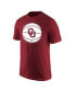 Men's Crimson Oklahoma Sooners Basketball Logo T-shirt