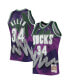 Men's Ray Allen Purple Milwaukee Bucks Hardwood Classics 2000 Hyper Hoops Swingman Jersey