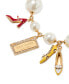 Gold-Tone Cubic Zirconia & Imitation Pearl Charm Bracelet