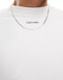 Calvin Klein nano logo cotton modal crew neck sweatshirt in white