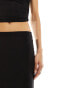 Kaiia slinky maxi skirt co-ord in black