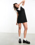 Monki v- neck mini dress in black sequins