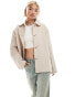 Monki wool blend coat in light beige