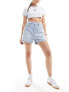 Tommy Jeans ultra high denim mom shorts in light wash