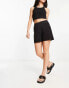 Weekday Kit linen mix shorts in black