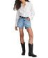 Women's 90s Midi High-Rise Denim Shorts