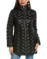 Via Spiga Chevron Quilted Coat Women's S