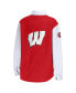 Women's Red Wisconsin Badgers Button-Up Shirt Jacket