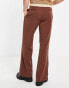 ASOS DESIGN flared smart trousers in purple