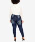 Plus Size Patched Apple Skinny Jean